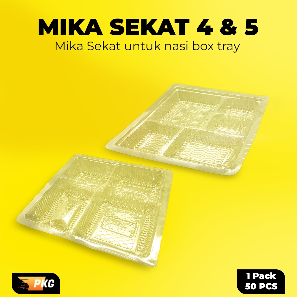 MIKA SEKAT NASI BOX TRAY ISI 50 PCS / NASI KOTAK SEKAT