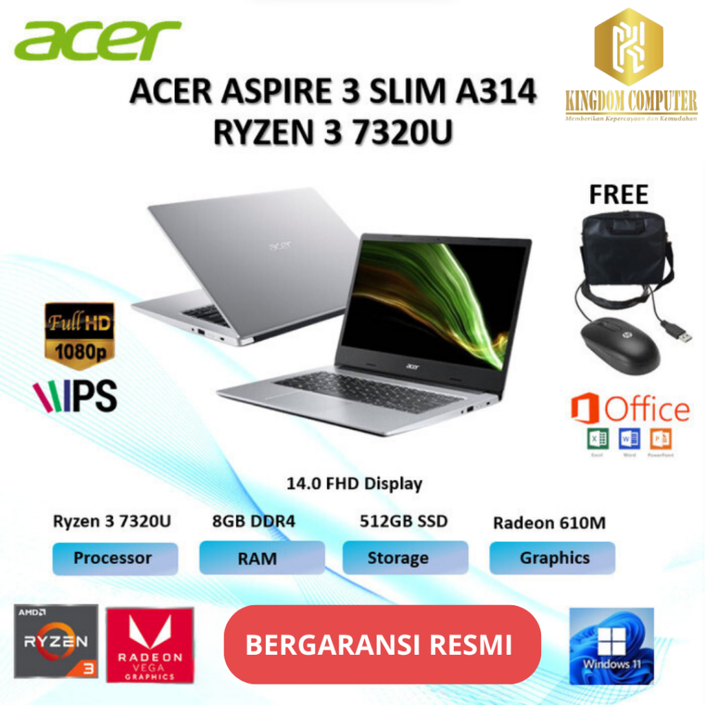 Laptop acer aspire 3 slim A314-23M-R24X