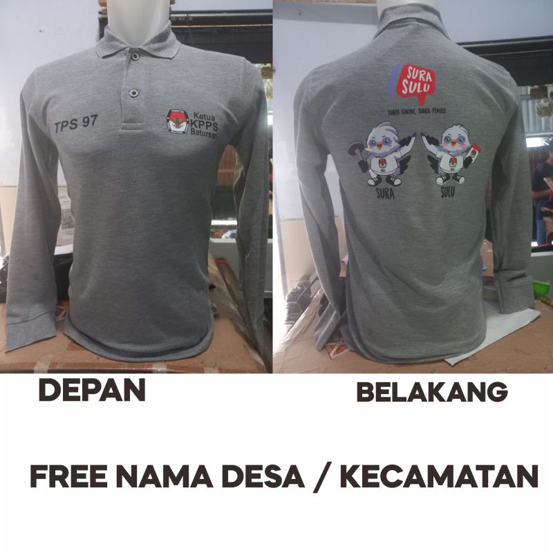 Kaos Kerah Poloshirt model  SEKRETARIAT PPS lengan panjang - Vimelnesha