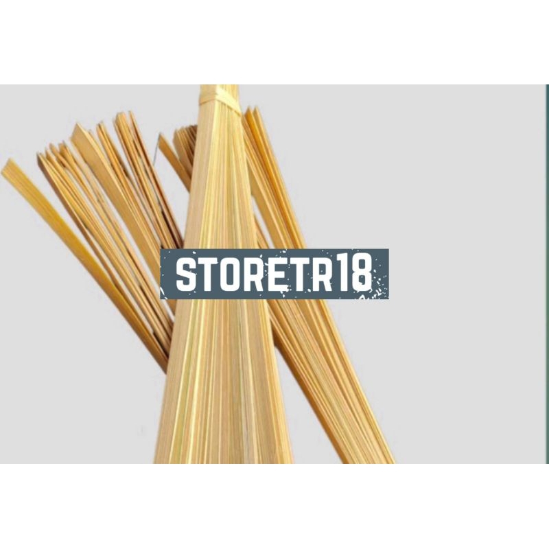 Iratan Bambu Bahan Anyaman Panjang 50 Cm Paket 50 Lembar