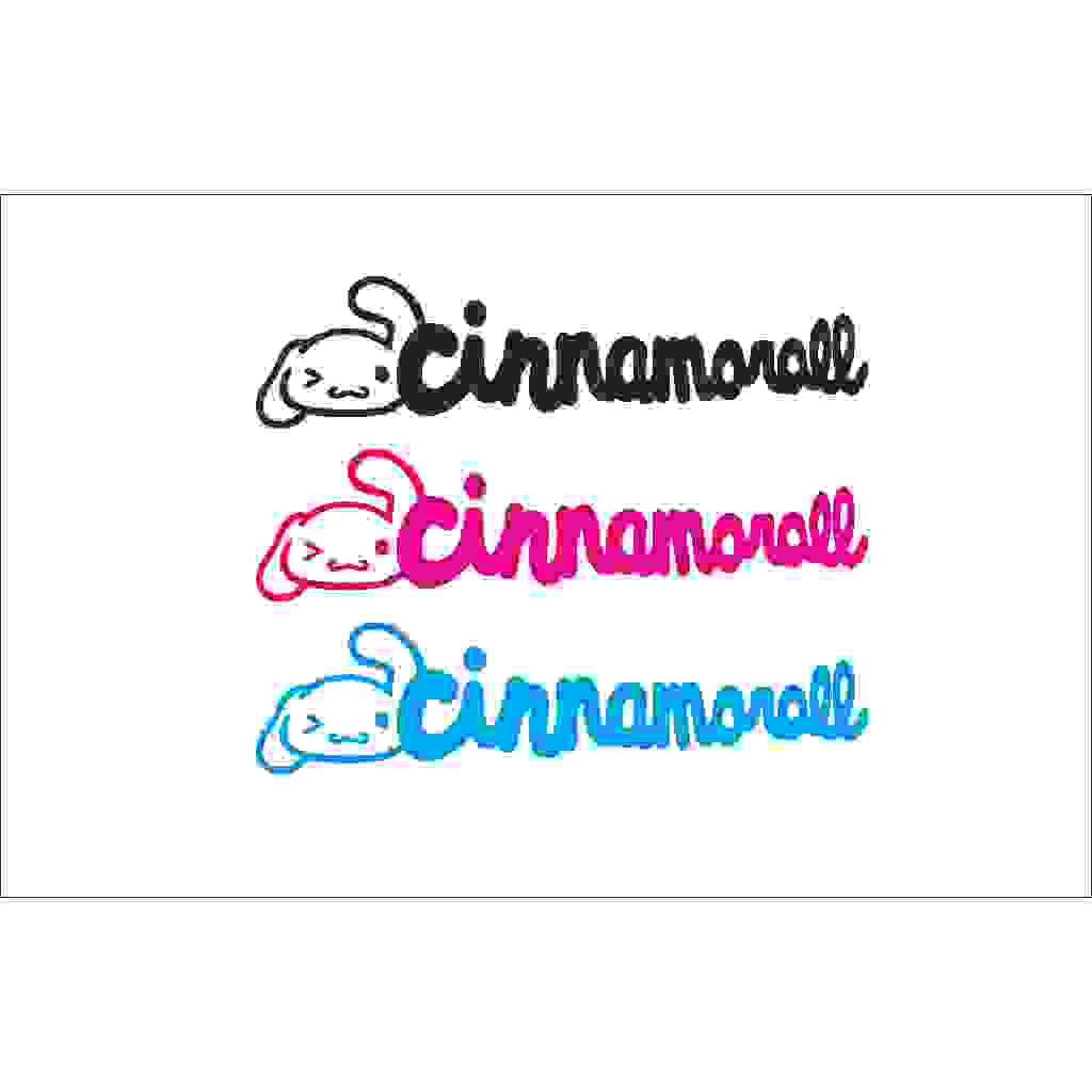

Cutting Sticker Reflective Teks logo Cinnamoroll