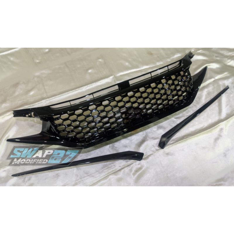 front grill grille gril custom bumper depan civic turbo si 2017, 2018, 2019, 2020 grill civic turbo 