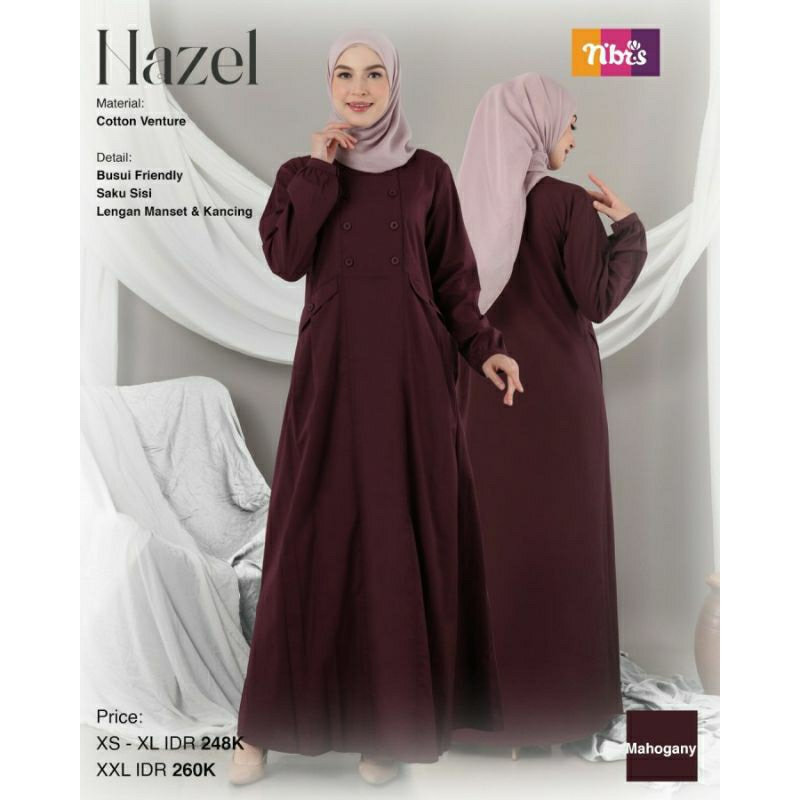 Gamis Nibras terbaru Nibras Hazel diskon murah