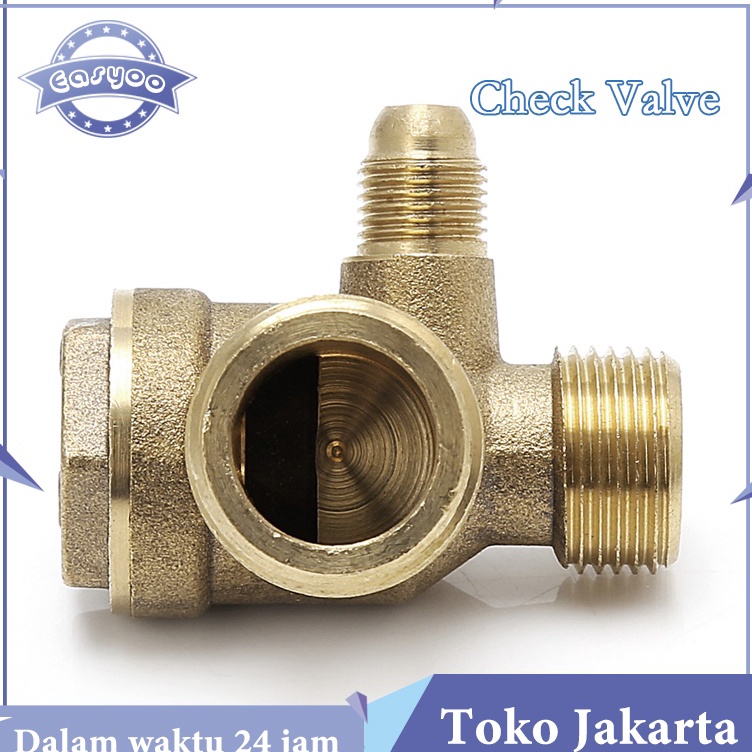 Zn Katup Satu Arah Kompresor Tembaga Murni Check Valve One Way Spare Part Oilless Compressor 2161mm 