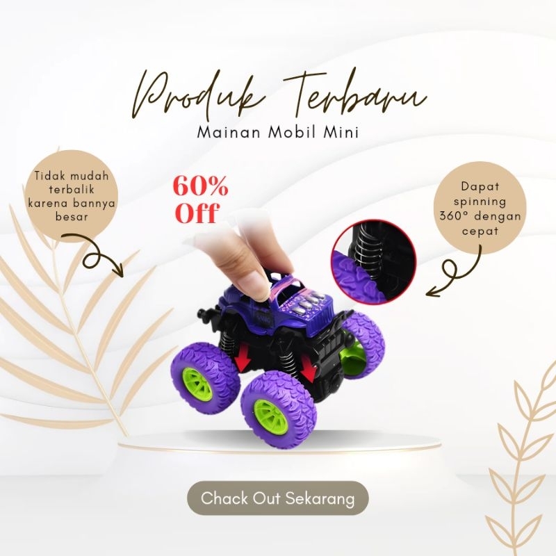 BEST Monster Zap Mainan Mobil Mini Mainan Mobil Monster Truck Mainan