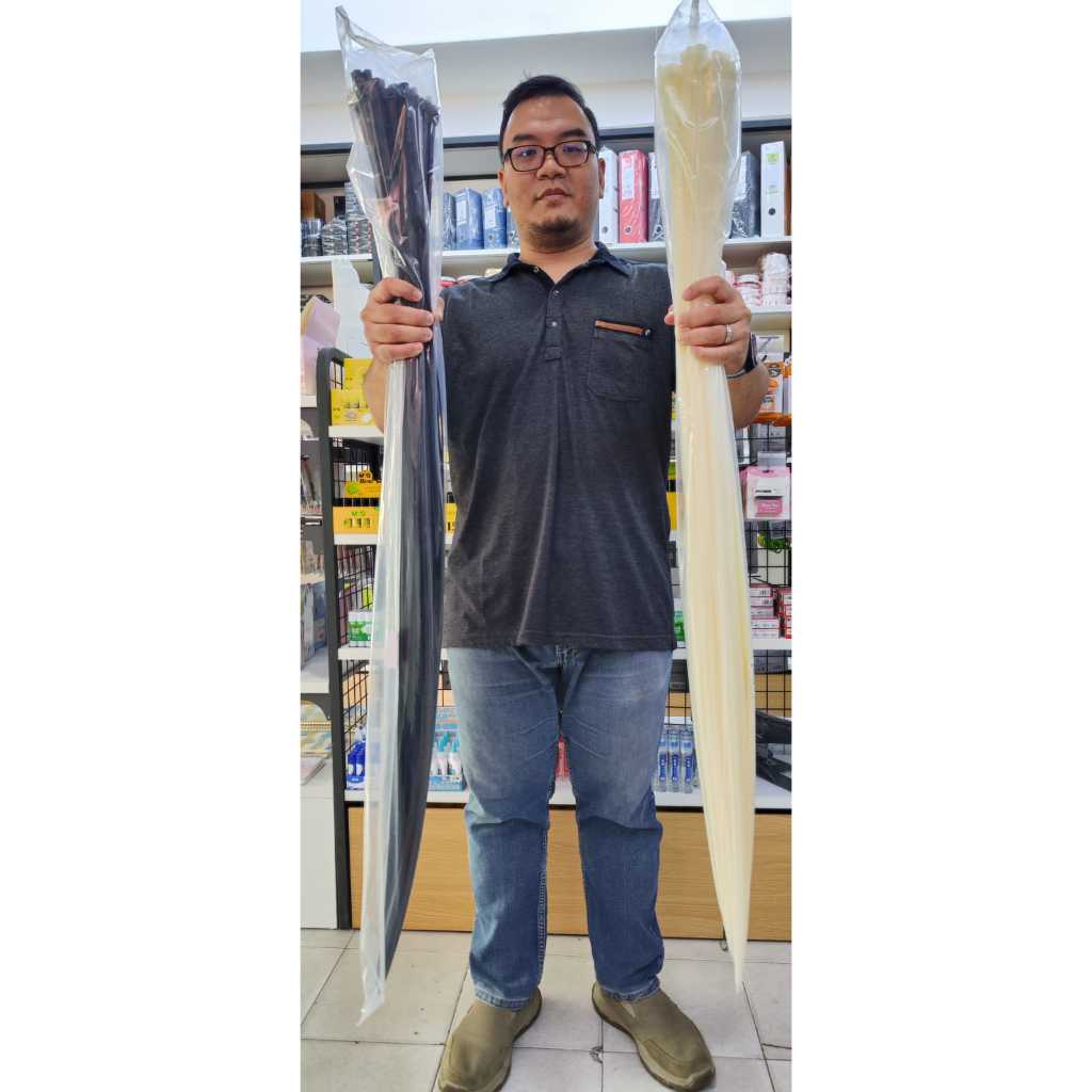 

Kabel Ties / Kabel Ties Putih Hitam 7.6x300 / 7.6x380 / 8.8x550mm 6Ban