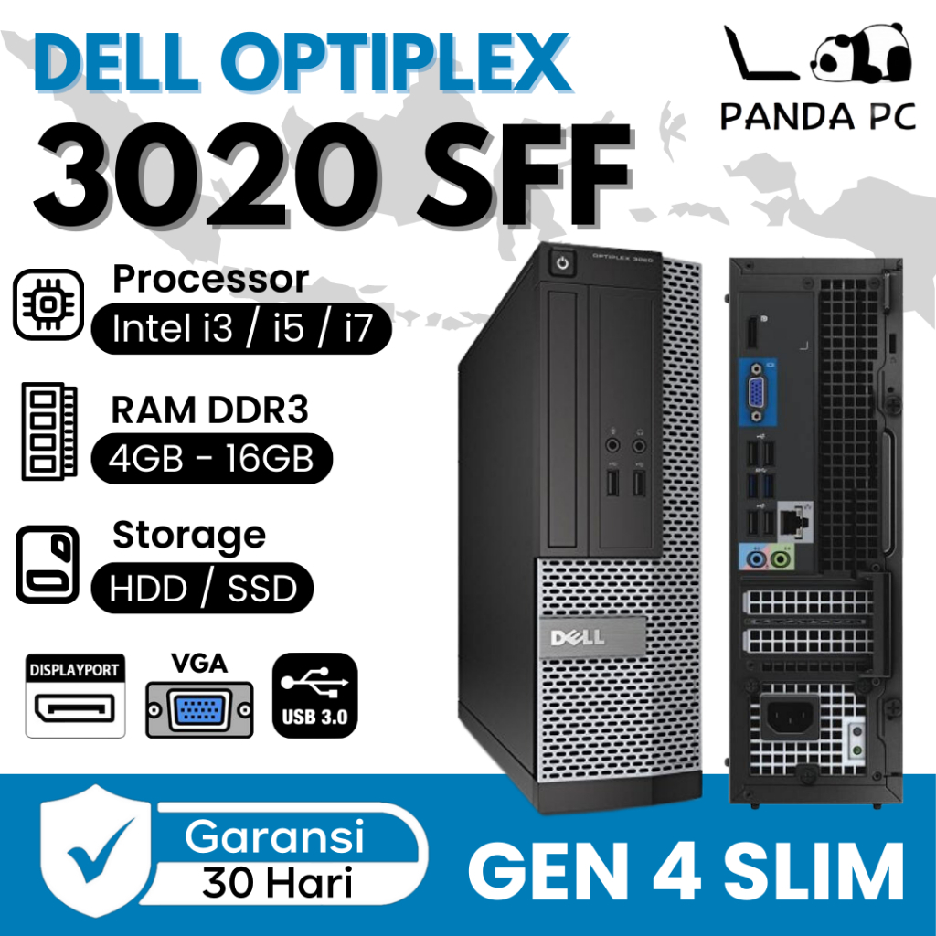 PC Dell Optiplex 3020 / 7020 / 9020 SFF i3 / i5 / i7 Gen 4th PC Slim