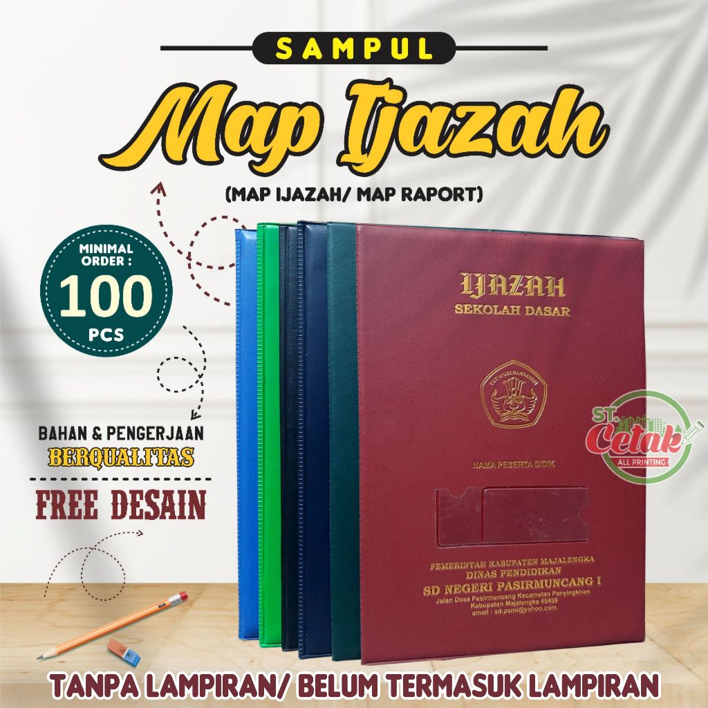 

SAMPUL RAPORT K-13 | - (Tanpa Lampiran / Isi Plastik ) - MIN ORDER 100 PCS | MAP IJAZAH | MAP RAPORT - K13 - CUSTOM