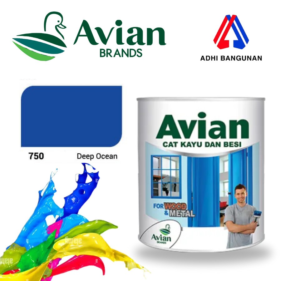 Cat Minyak Cat Kayu dan Besi AVIAN - Deep Ocean 750