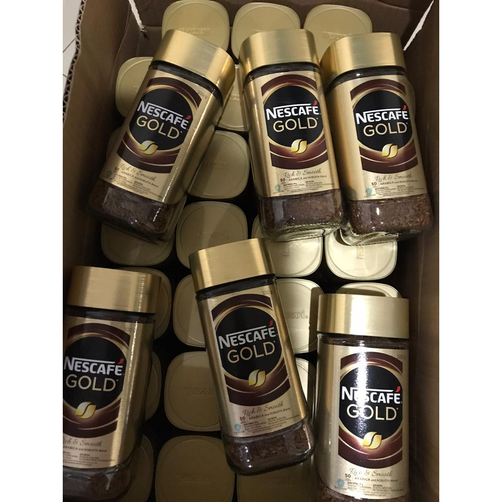 

Nescafe Gold Rich & Smooth 100gr 100g 100 g Kemasan Baru Import Nestle 50 cups