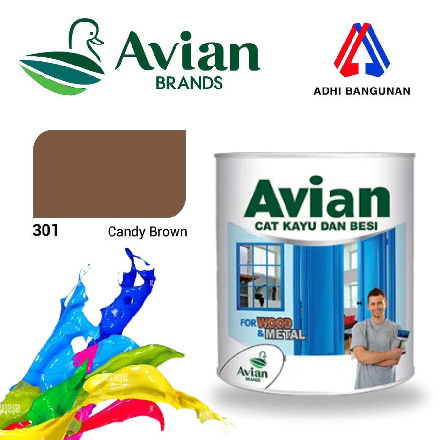 Cat Minyak Cat Kayu dan Besi AVIAN - Candy Brown 301