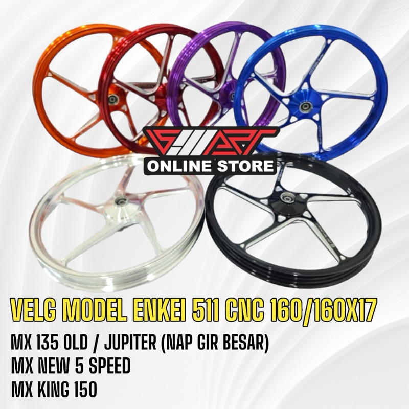 VELG RACING MODEL ENKEI 511 505 CNC MX OLD , MX NEW , MX KING ,DLL