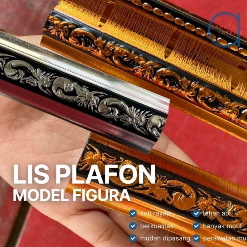 List Motif Figura/ Lis 4 Meter/ Lis Dinding motiF/ Lis PVC/ Aksesoris Plafon/Dekorasi Dinding Elegan