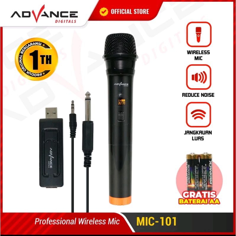 Advance MIC101 Mic Wireless Microphone Bluetooth Karaoke