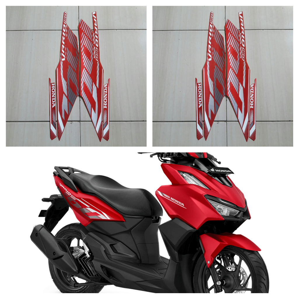 Striping motor Honda vario 160 2023 Merah