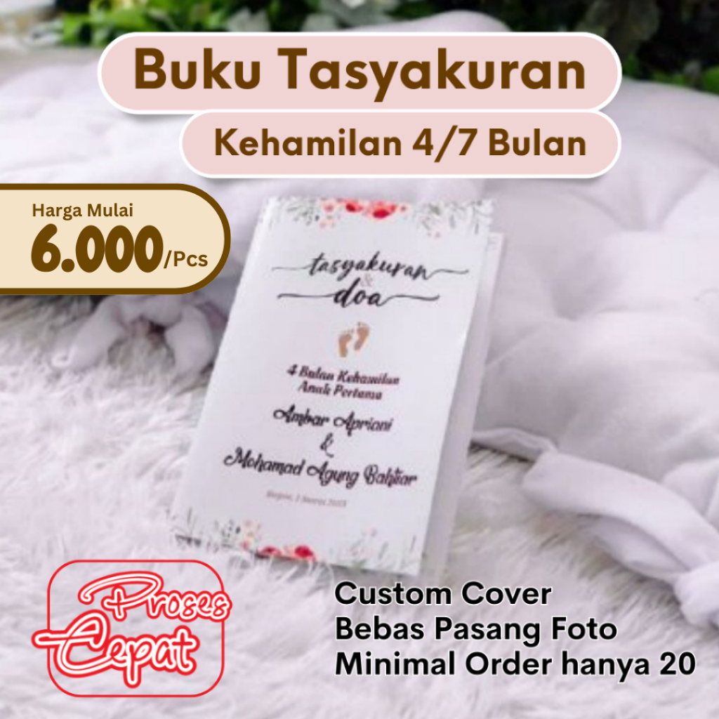 Buku Tasyakuran 4 bulanan kehamilan - Tasyakuran 7 bulanan Kehamilan - 4 7 Bulan Kehamilan | Zyta Souvenir