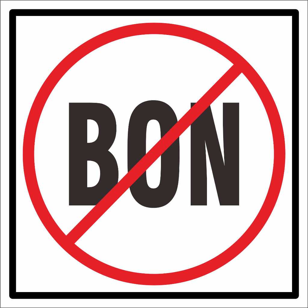 

STIKER VINYL DILARANG BON / NO BON / NO UTANG