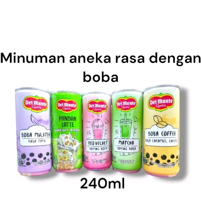 

Del monte minuman kaleng aneka rasa dengan boba/minuman boba