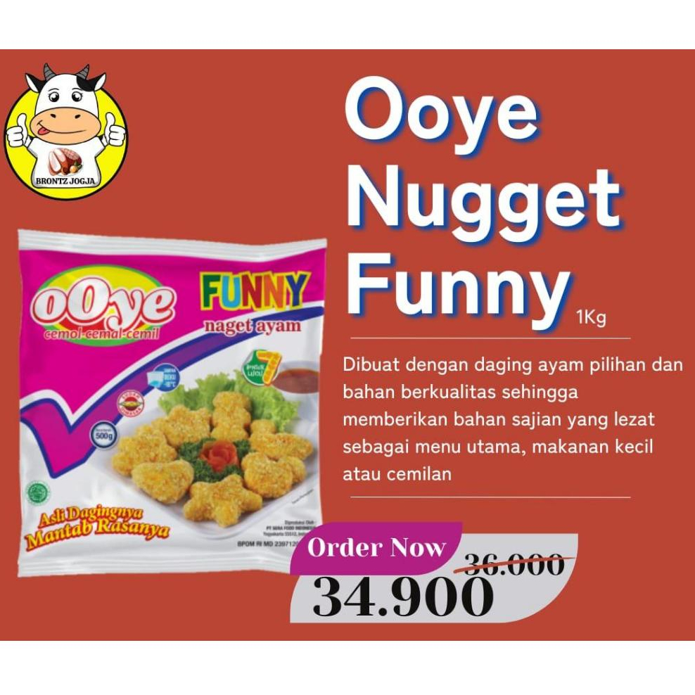 

OOYE NUGGET AYAN FUNNY KEMASAN 1KG/250GRAM - DISASS JOGJA