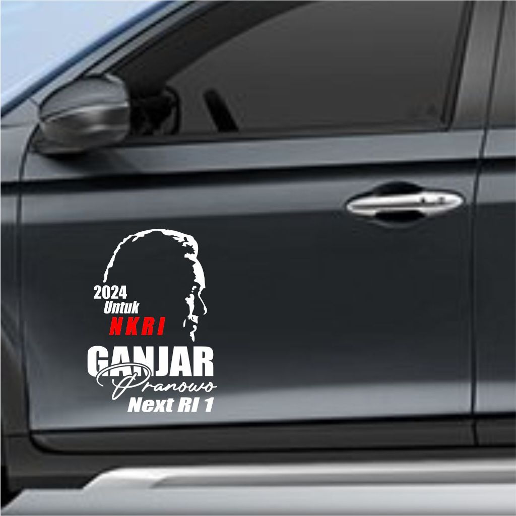 stiker mobil cutting sticker ganjar pranowo stiker ganjar capres untuk nkri pintu mobil aksesoris mu