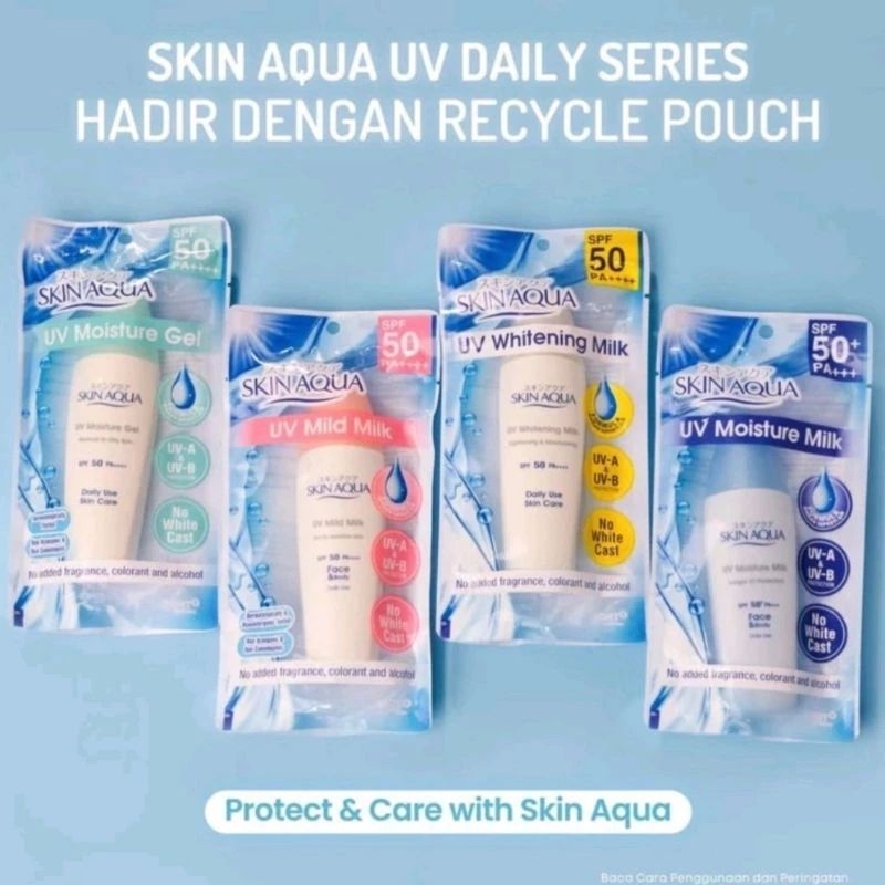 [FREEGIFT] SKIN AQUA Sunscreen - Skin Aqua Spf 50 Whitening Milk- Skin Aqua Spf 30 Moisture Gel- Ski