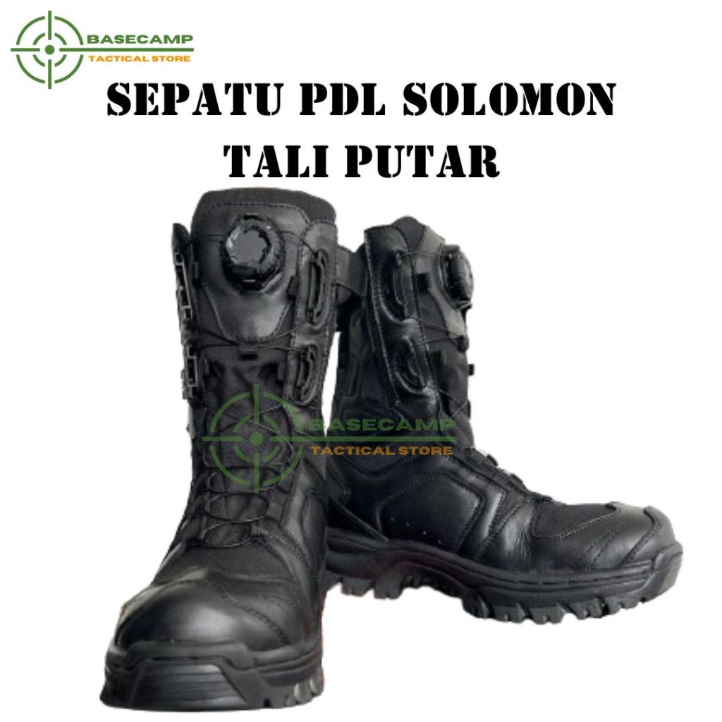Sepatu PDL Solomon Sepatu Tni Polri Sepatu Tactical Tali Puter ORIGINAL | TERBARU