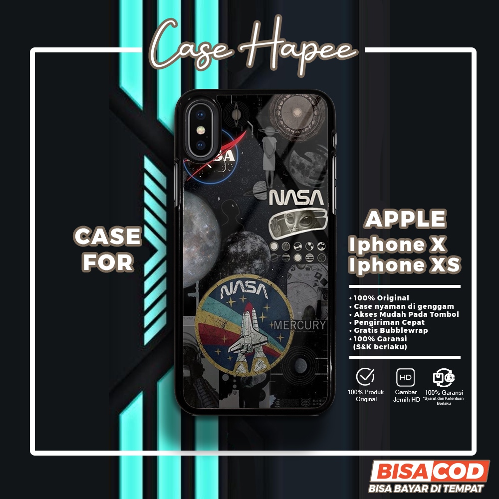 Case Iphone X XS Casing Iphone X XS [NASA] Casehapee Case Glossy Case Aesthetic Custom Case Premium 