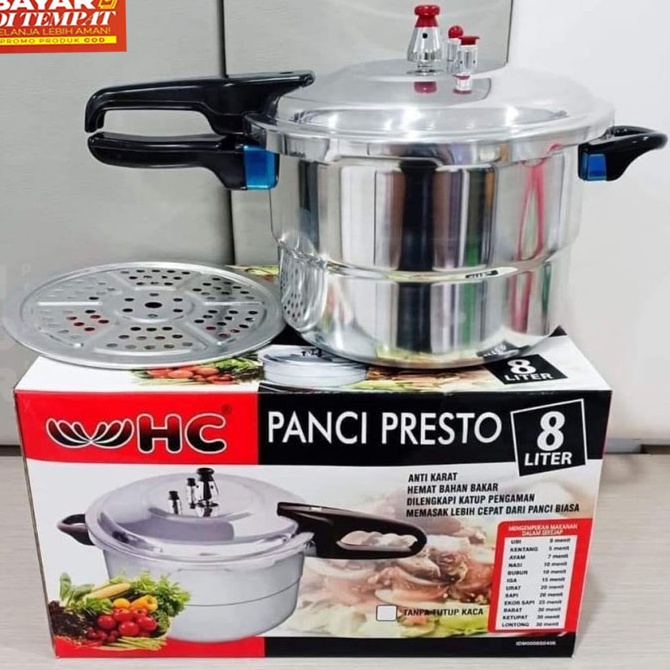 Diskon PRESTO VIRAL PANCI PRESTO 8 LITER HCM HAPPY CALL WAJAN PRESTO KOKOH Panci penanak nasi menguk