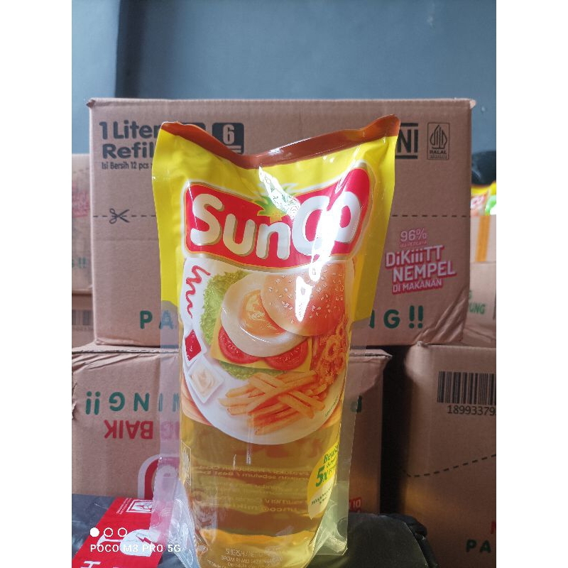 

minyak goreng kemasan refill 1ltr/fortune/sunco