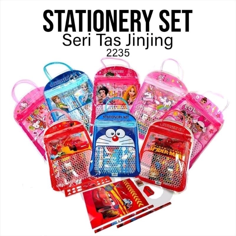 

Stationery set/study set tas 7in1 /Alat tulis set/tas jinjing/ Paket alat tulis (2235)