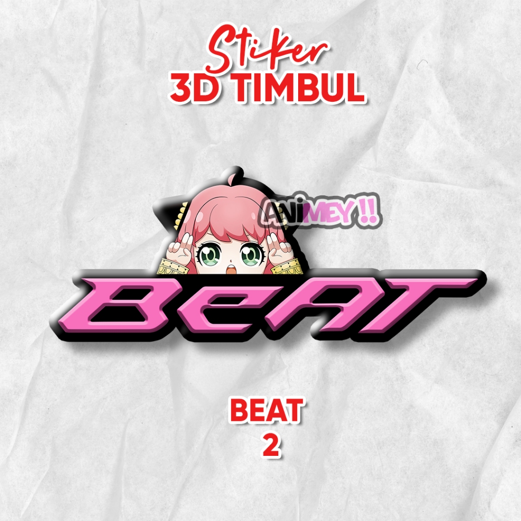 Stiker Emblem 3D Timbul Anime Logo Beat / Stiker Anime Resin