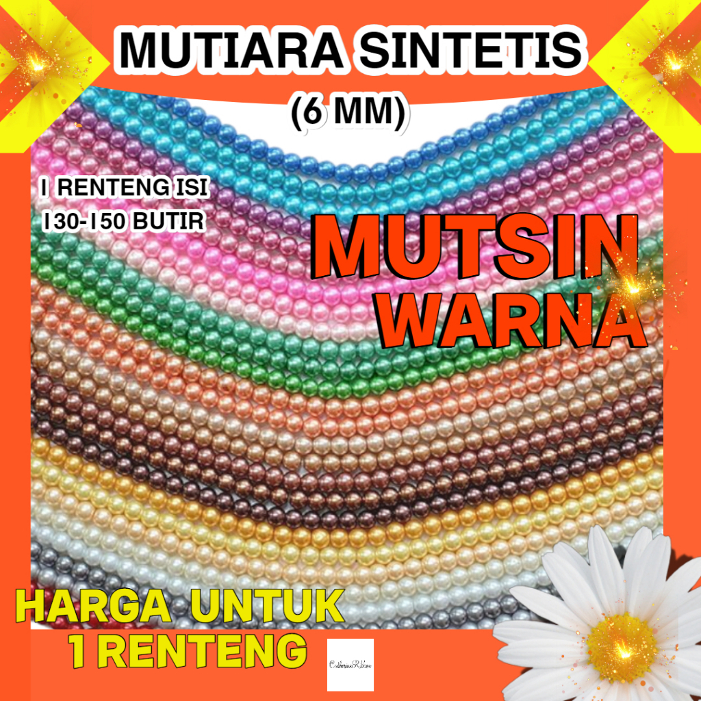 6mm mutiara renteng berat sintetis/mutiara berat/mutiara/mutiara manik manik/mote