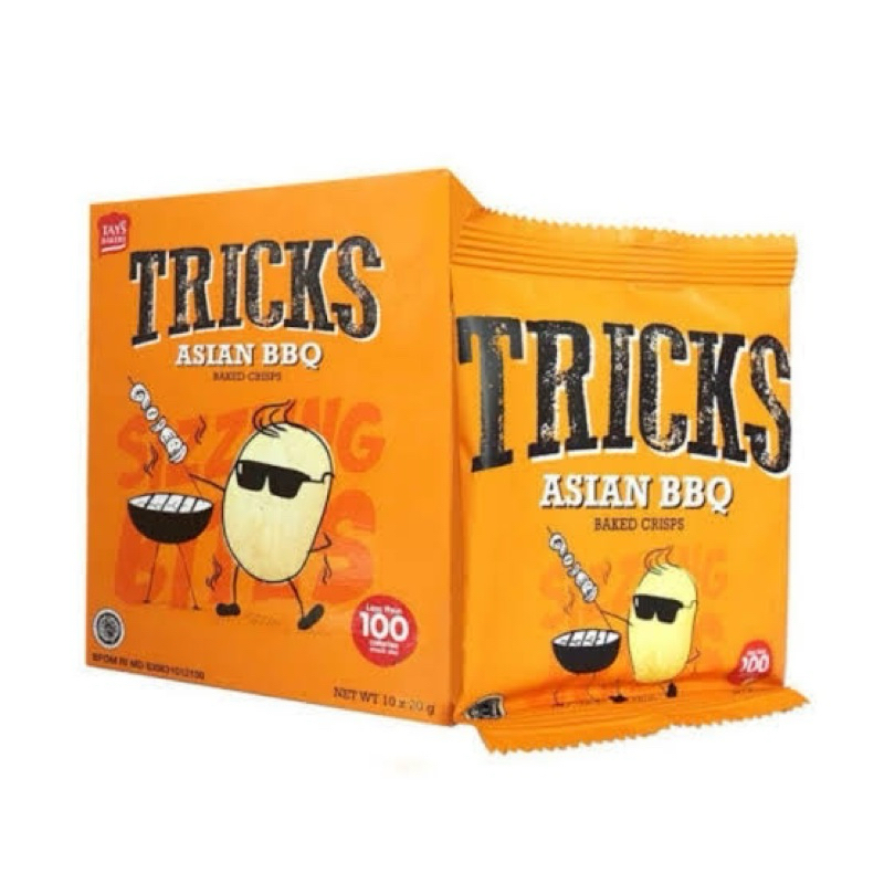 

Tricks Asian BBQ Baked Crisps 1 box isi 10 pcs