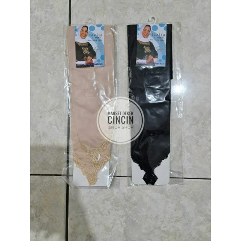 Handsock Muslim Wanita Rayon Cincin Renda