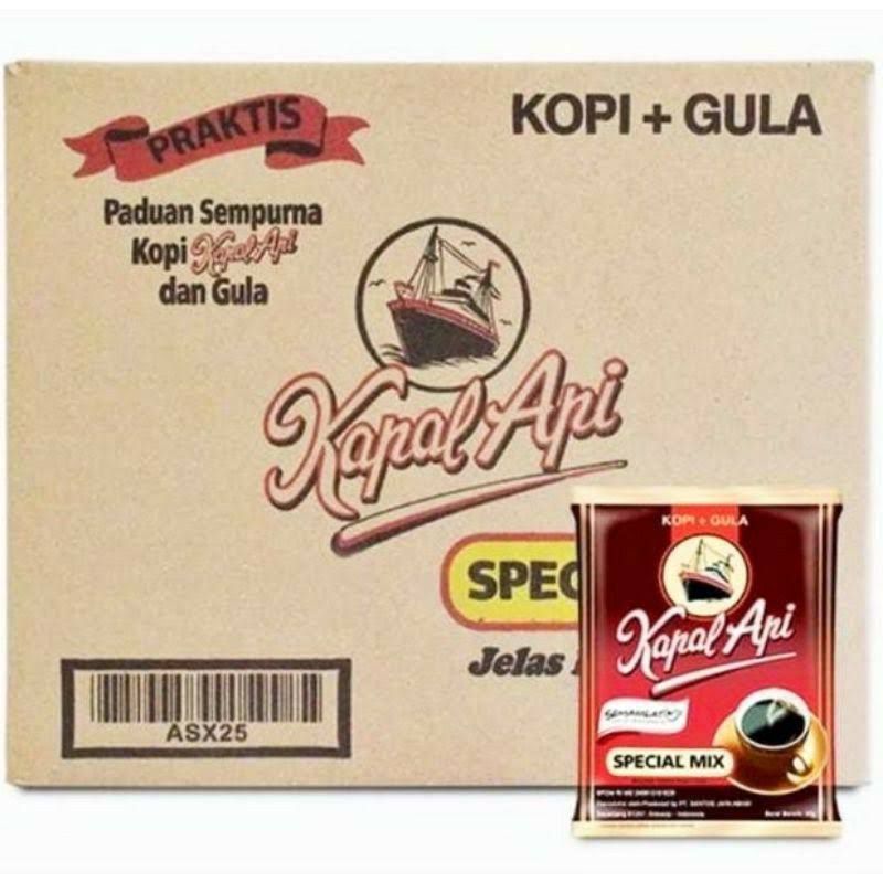 

1 DUS Kopi Kapal Api Special Mix Kemasan sachet 23 gr 1 dus isi 12 pack | Kopi hitam item | kopi bubuk | kopi warung | sembako