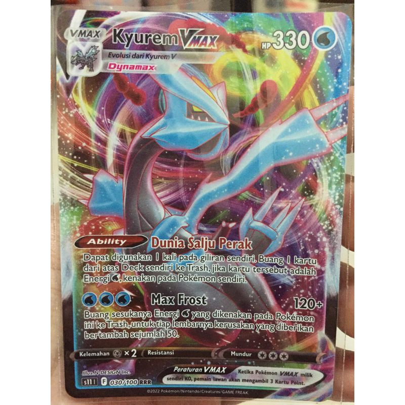 KARTU POKEMON KYUREM VMAX RRR INDONESIA HOLO
