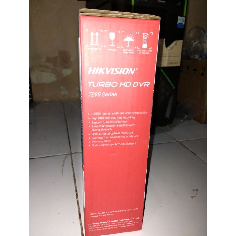 DVR cctv HIKVISION UP 4 mp 4 ch