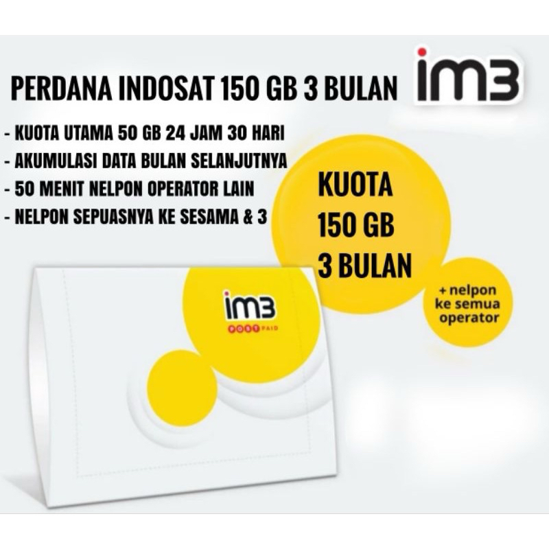 KUOTA INDOSAT PRIME 150GB TERMURAH