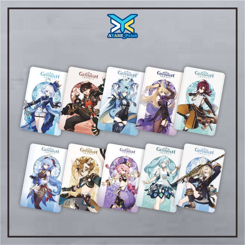 Koleksi Photocard Anime Game Genshin Impact G2(MINIMAL ORDER 12 PCS) - Dori Eula Faruzan Fischl Frem