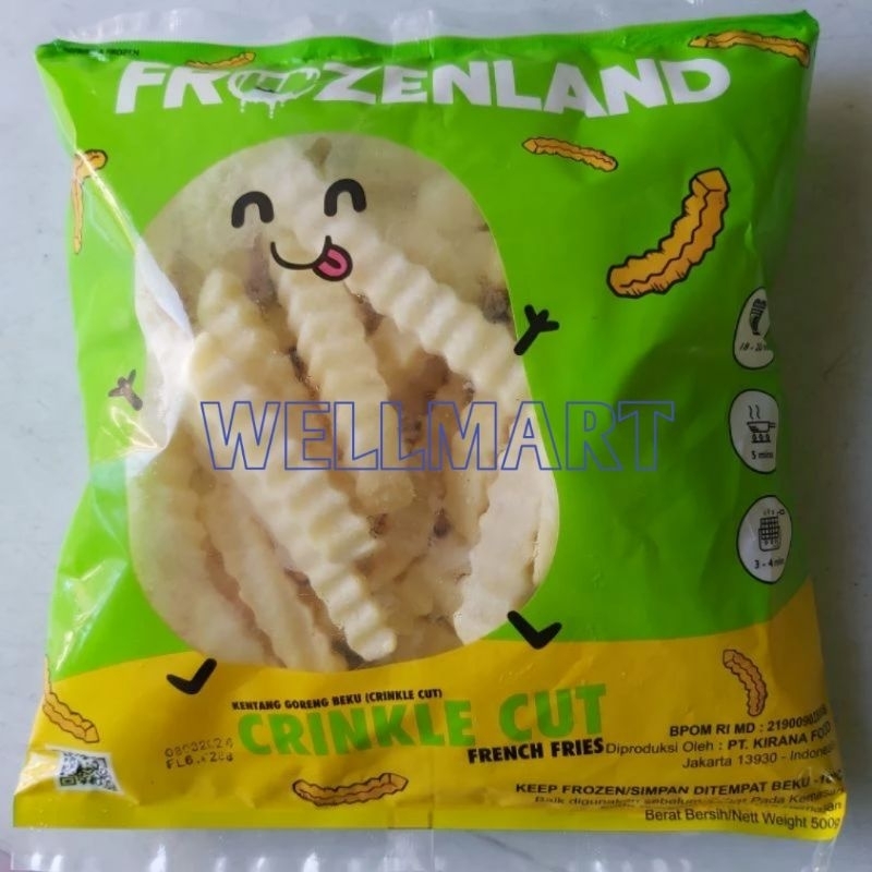 

Frozenland Crinkle Cut French Fries 500g Kentang Goreng Beku
