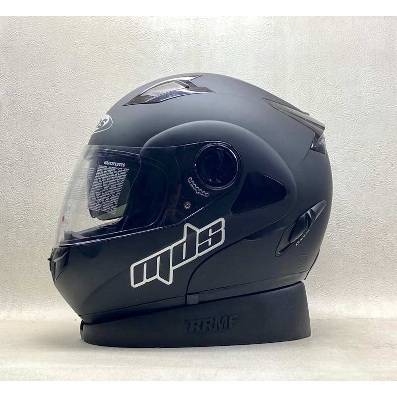 MDS Modular Black Dop I MDS Pro Rider I Helm MDS Full Face Double Visor