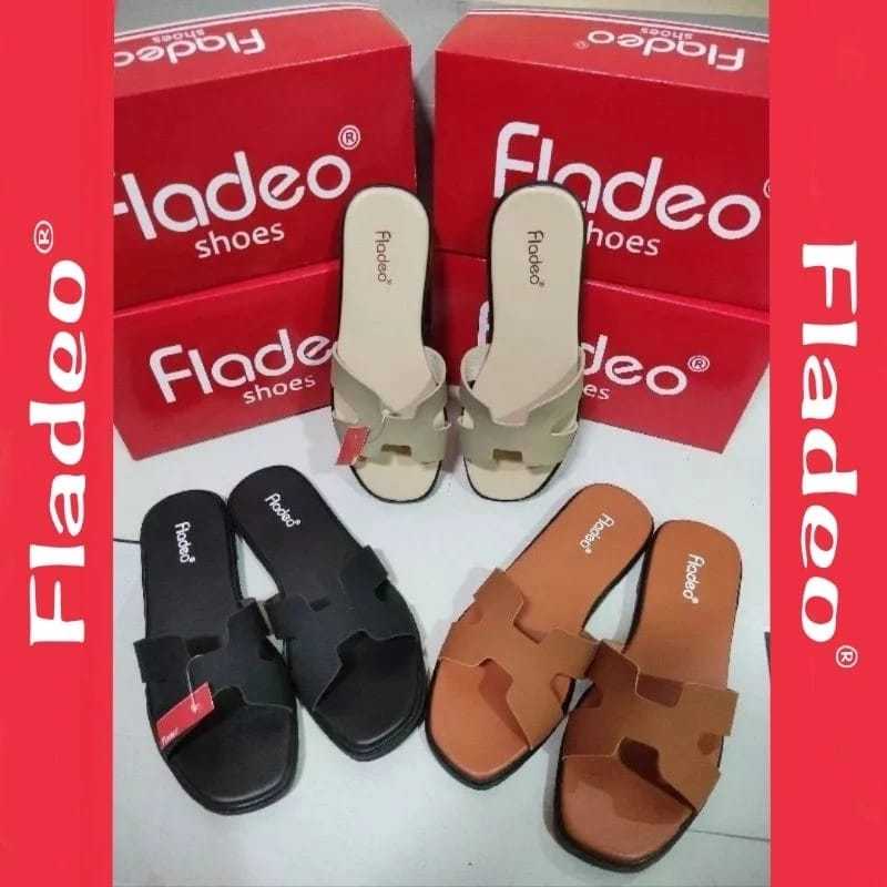 PROMO Sandal Slop Fladeo// Sandal Slop Wanita// Sandal Wanita Kekinian