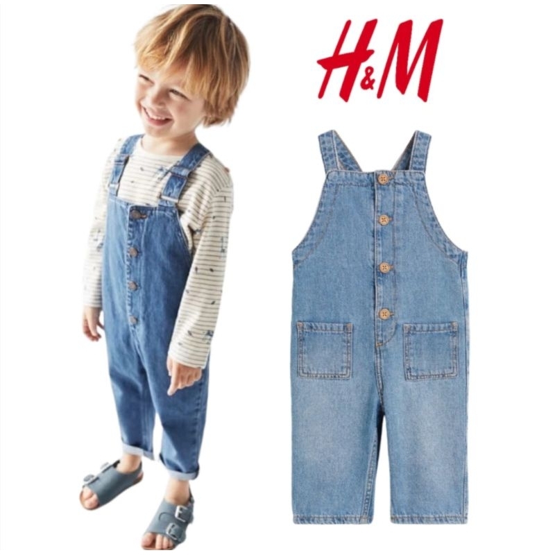 Overall Denim Anak Perempuan Laki Laki HnM 4 bulan sd 4 tahun