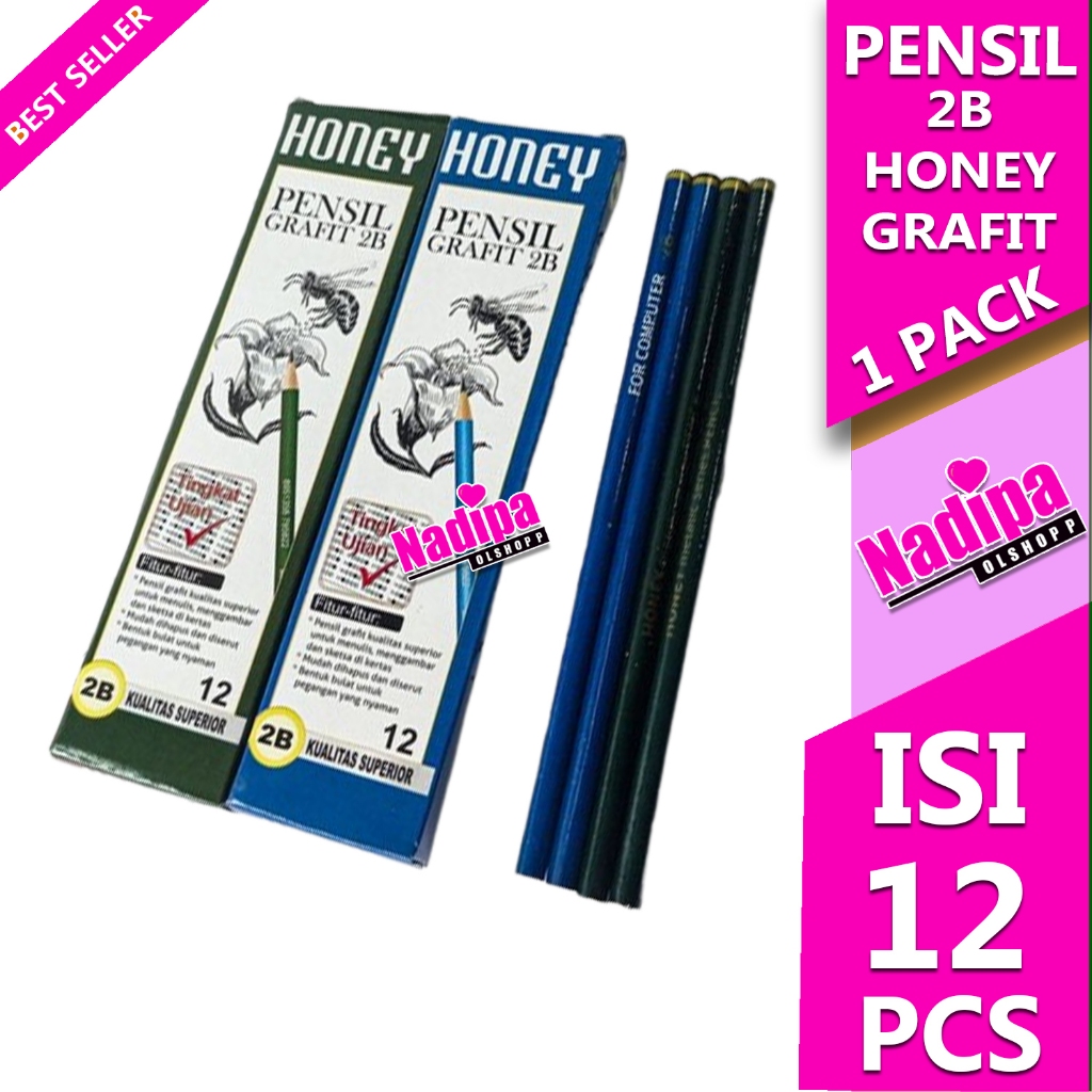

PENSIL HONEY GRAFIT 2B 1 PACK ISI 12 PCS NADIPA OLSHOPP