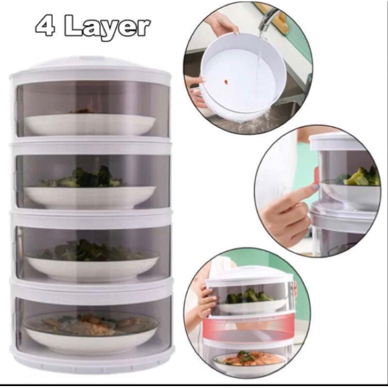 Food Storage 4 Susun  - Tudung Saji Susun 4 Layer/Food Storage 4 Susun  - Tudung Saji Susun 4 Layer
