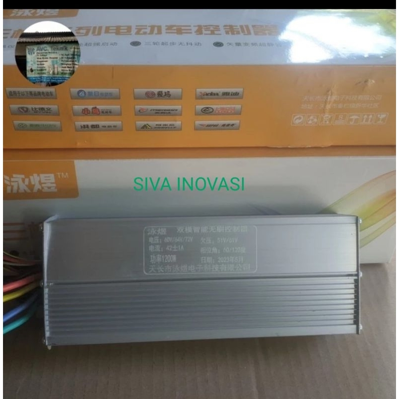 kontroller motor listrik 60v, 72v 1200watt bldc universal