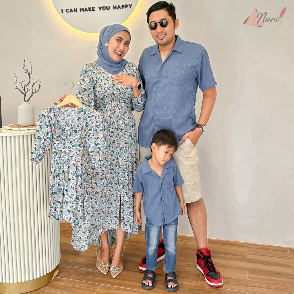NURIARIYA | Summer Baju Couple Keluarga | Dress Gamis Rayon