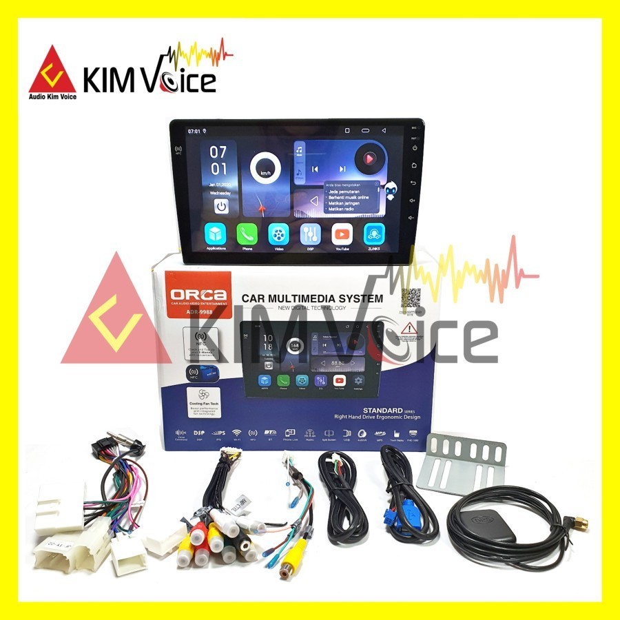Head unit Android Orca New Standard RAM 4/128GB Voice Command