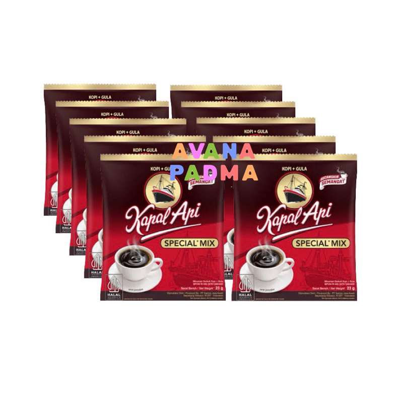 

Kopi Kapal Api Special Mix (1 Renceng/10 Sachet) (23gx10)