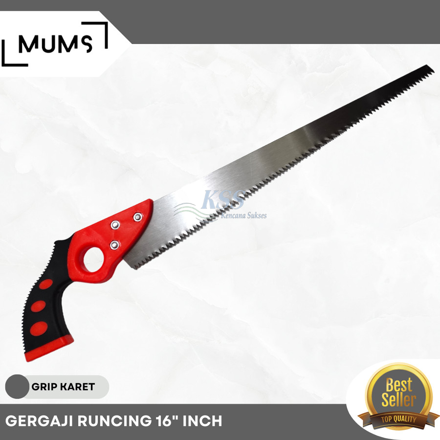 Gergaji Runcing Lancip Teflon Potong Kayu Triplek Kikir Mesin 16" Inch Gergaji Pemotong Ranting Daha